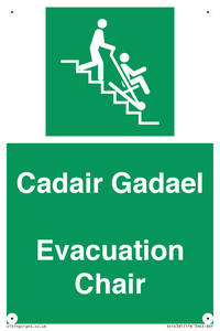 SV16381: Welsh English Bilingual Cadair Gadael / Evacuation Chair