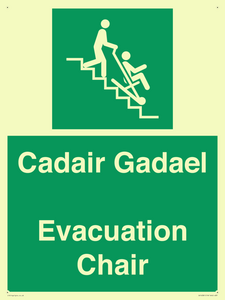 SV16381: Welsh English Bilingual Cadair Gadael / Evacuation Chair