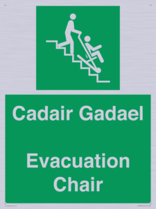 SV16381: Welsh English Bilingual Cadair Gadael / Evacuation Chair
