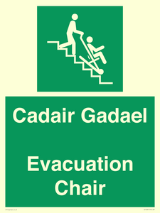 SV16381: Welsh English Bilingual Cadair Gadael / Evacuation Chair
