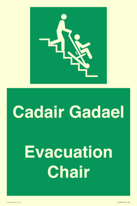 SV16381: Welsh English Bilingual Cadair Gadael / Evacuation Chair