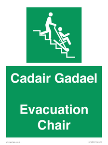 SV16381: Welsh English Bilingual Cadair Gadael / Evacuation Chair
