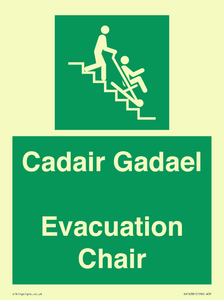 SV16381: Welsh English Bilingual Cadair Gadael / Evacuation Chair