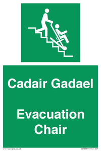 SV16381: Welsh English Bilingual Cadair Gadael / Evacuation Chair