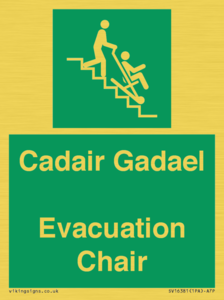 SV16381: Welsh English Bilingual Cadair Gadael / Evacuation Chair