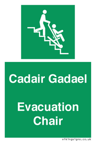 SV16381: Welsh English Bilingual Cadair Gadael / Evacuation Chair