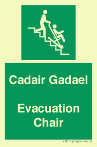 SV16381: Welsh English Bilingual Cadair Gadael / Evacuation Chair