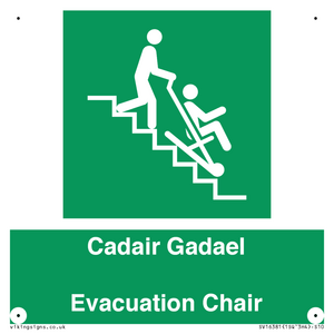 SV16381: Welsh English Bilingual Cadair Gadael / Evacuation Chair
