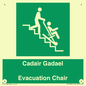SV16381: Welsh English Bilingual Cadair Gadael / Evacuation Chair