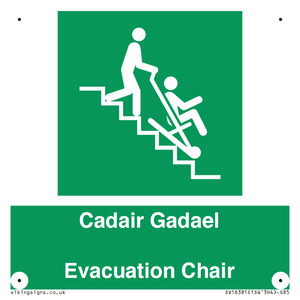 SV16381: Welsh English Bilingual Cadair Gadael / Evacuation Chair