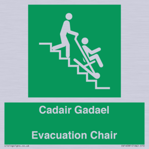 SV16381: Welsh English Bilingual Cadair Gadael / Evacuation Chair