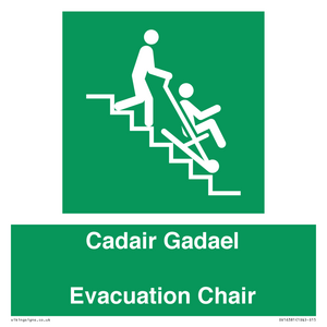 SV16381: Welsh English Bilingual Cadair Gadael / Evacuation Chair