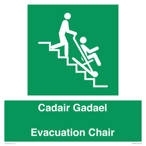 SV16381: Welsh English Bilingual Cadair Gadael / Evacuation Chair