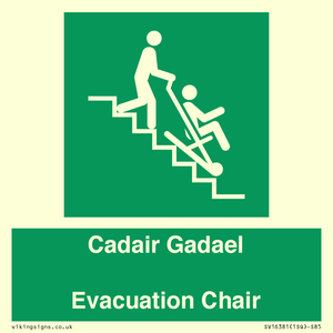 SV16381: Welsh English Bilingual Cadair Gadael / Evacuation Chair