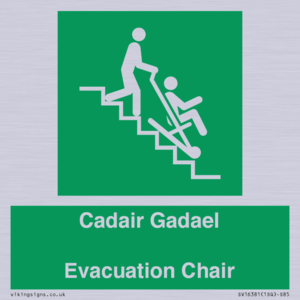 SV16381: Welsh English Bilingual Cadair Gadael / Evacuation Chair