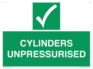 SV16537: cylinders unpressurised