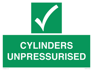 SV16537: cylinders unpressurised