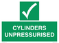 SV16537: cylinders unpressurised