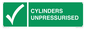 SV16537: cylinders unpressurised