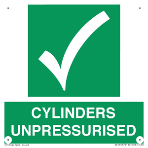 SV16537: cylinders unpressurised