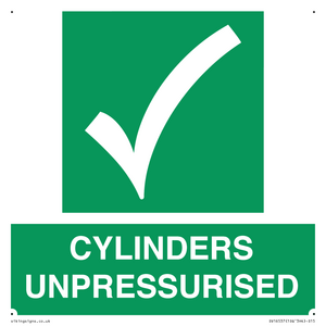SV16537: cylinders unpressurised