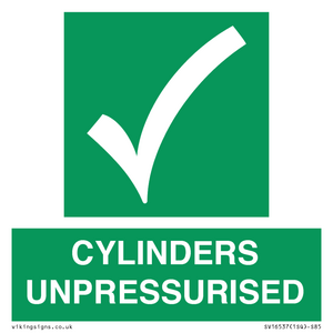 SV16537: cylinders unpressurised