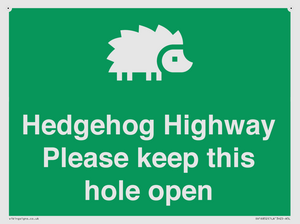 SV16852: Hedgehog Highway - Please keep this hole open