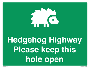 SV16852: Hedgehog Highway - Please keep this hole open