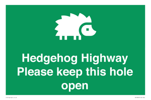SV16852: Hedgehog Highway - Please keep this hole open