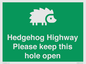SV16852: Hedgehog Highway - Please keep this hole open