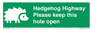 SV16852: Hedgehog Highway - Please keep this hole open