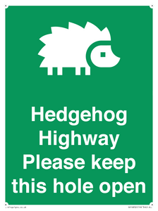 SV16852: Hedgehog Highway - Please keep this hole open