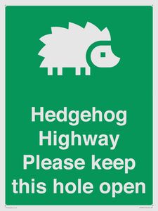 SV16852: Hedgehog Highway - Please keep this hole open