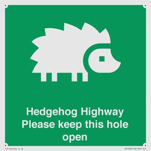 SV16852: Hedgehog Highway - Please keep this hole open