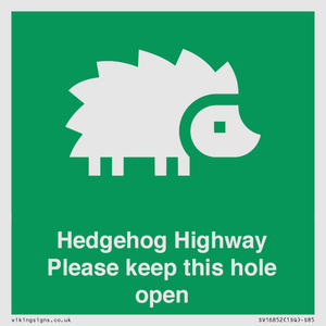 SV16852: Hedgehog Highway - Please keep this hole open