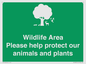SV16907: Wildlife Area Please Help Protect our animals and plants
