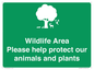 SV16907: Wildlife Area Please Help Protect our animals and plants