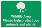 SV16907: Wildlife Area Please Help Protect our animals and plants