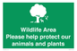 SV16907: Wildlife Area Please Help Protect our animals and plants