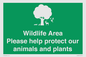 SV16907: Wildlife Area Please Help Protect our animals and plants