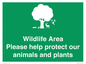 SV16907: Wildlife Area Please Help Protect our animals and plants
