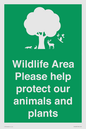 SV16907: Wildlife Area Please Help Protect our animals and plants