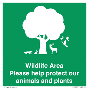 SV16907: Wildlife Area Please Help Protect our animals and plants