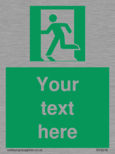 SV5216: Custom Emergency Exit Left Sign