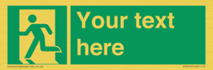 SV5216: Custom Emergency Exit Left Sign