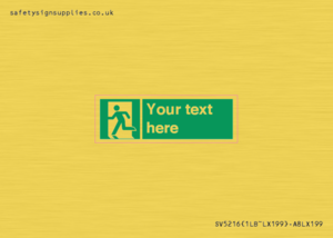 SV5216: Custom Emergency Exit Left Sign