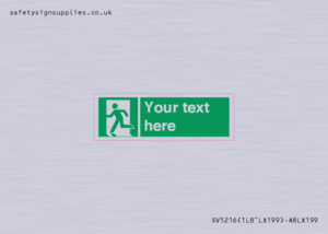 SV5216: Custom Emergency Exit Left Sign