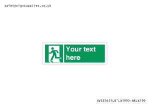 SV5216: Custom Emergency Exit Left Sign