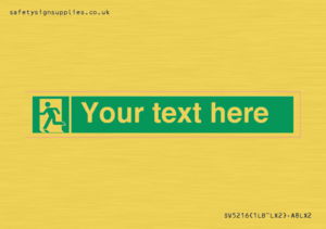 SV5216: Custom Emergency Exit Left Sign