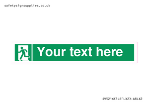 SV5216: Custom Emergency Exit Left Sign